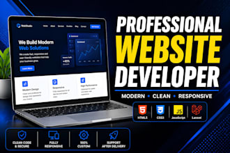 create a responsive website using HTML CSS js or laravel