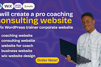 design a pro coaching consulting website wix  wordpress corporate website