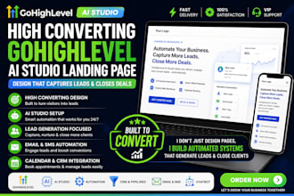 design high converting gohighlevel ai studio landing page