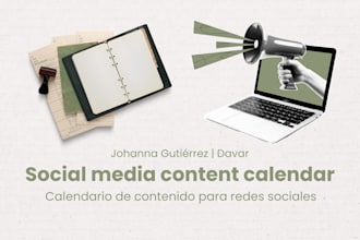 content calendar for organized and consistent social media