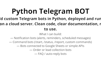 build a custom telegram bot for your business, notifications or automation