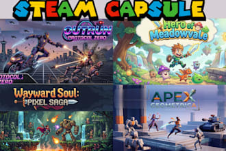 design steam capsule art game cover art steam store page game marketing assets