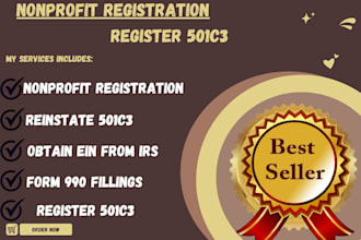 do nonprofit registration, reinstate 501c3, file form 990, ein, register 501c3
