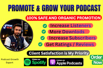 do organic podcast promotion on spotify and apple podcasts