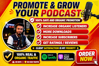 do organic podcast promotion on spotify and apple podcasts