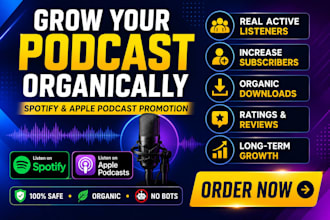 do organic podcast promotion on spotify and apple podcasts