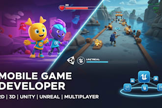 do mobile game development 2d 3d unity unreal engine multiplayer game developer