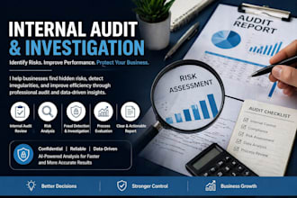 perform internal audit, risk analysis, and fraud detection