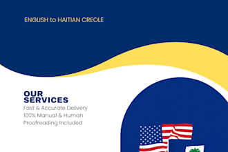 provide professional english to haitian creole translation