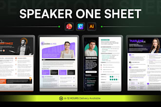 design a professional speaker one sheet