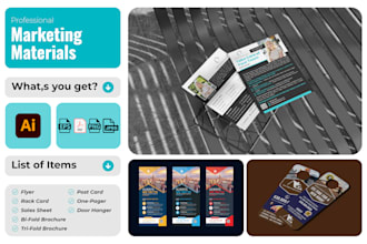 design professional flyers, trifold brochures and print marketing materials
