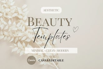 create minimal lash and beauty templates for your business