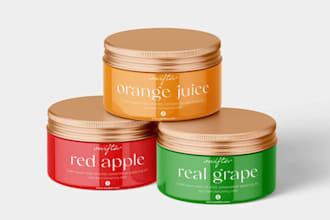 design a luxury custom jar label, product label, or packaging design