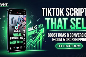 write high converting tiktok shop ugc scripts for ecommerce