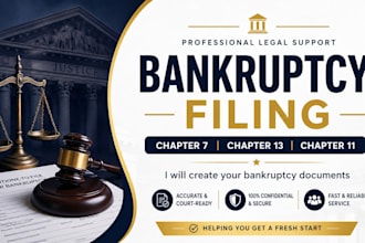 prepare bankruptcy documents for chapter 7, 13 or 11