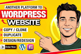 copy,clone any website exactly into wordpress