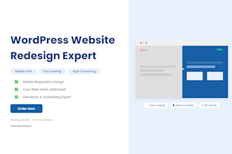 redesign your wordpress website with elementor for speed, mobile and conversions