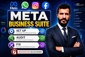 fix setup manage meta business suite, restricted account
