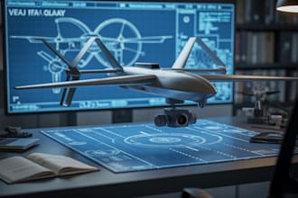 faa compliant uav drone cad model, vtol evtol engineering drawings manufacturing
