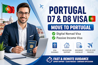 help you apply for portugal d7 and d8 visa with complete guidance