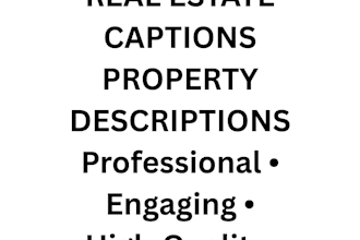 write real estate caption and property description
