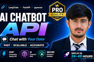 build a rag chatbot API with langchain and fastapi