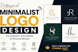 design a minimalist logo for coaches, consultant, law firms and personal brands