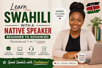 teach you swahili from beginner to advanced level