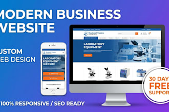 build a modern business website with custom web design