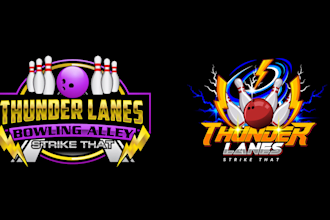 make incredible wonderful bowling logo for your company
