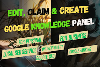 create google knowledge panel for personal or business