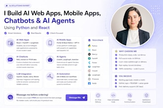 build ai websites, chatbots and ai agents using python and react