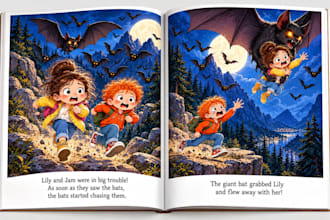 draw watercolor childrens story book illustration