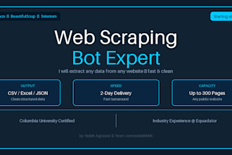 build a custom python web scraping bot to extract any data you need