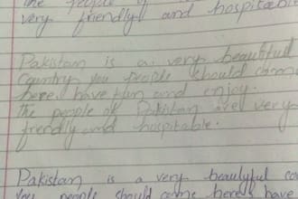 write neat hand written assignment