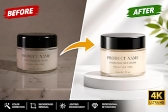 transform your raw product photos into professional images