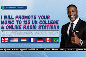 do music promotion to 125 UK college radio music blogs