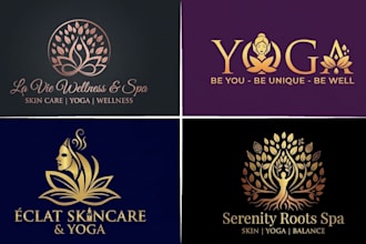 design massage therapy wellness spa skin care yoga logo for you
