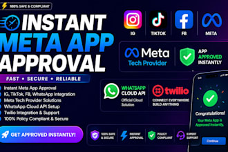 instant meta app approval tiktok google adsesnse provider whatsapp cloud twilio