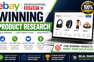 do ebay product research and winning product hunting