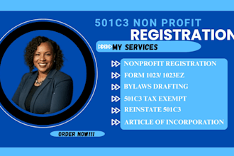 do nonprofit registration, 501c3 tax exempt, ein, bylaws, file form 1023 1023ez