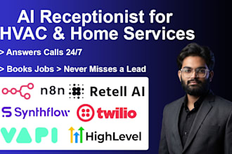 build ai voice receptionist for hvac, plumbing, and home services to answer call