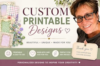 create custom printable designs for journals, planners, and memory books