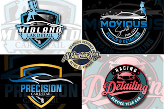 design modern automotive, car detailing, auto repair and car wash logo