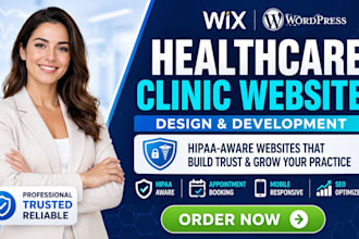 wix wordpress healthcare non medical hipaa clinic  website design development