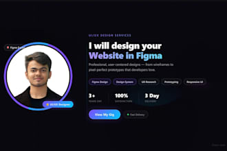 design modern uiux for website in figma