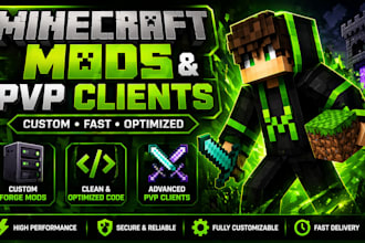 create custom minecraft forge mods and pvp clients