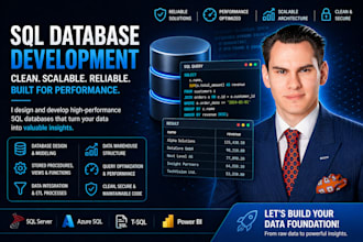 create a sql database to store all your data