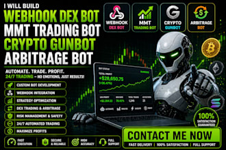 uild webhook dex bot mmt trading bot, crypto gunbot bot arbitrage bot