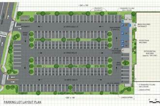 draw driveway plan, campers, boat, truck parking lot, site plan, property map